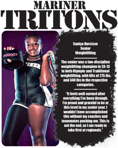 Mariner’s Narcisse selected Breeze Athlete of the Month for January
